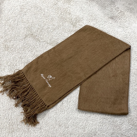 New Alpaca Camargo Woven 100% Alpaca Fringe Camel Brown Scarf Made in Peru ! - Picture 7 of 10